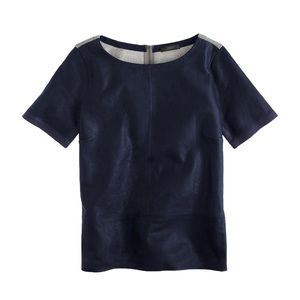 J. Crew collection Leather Blouse
